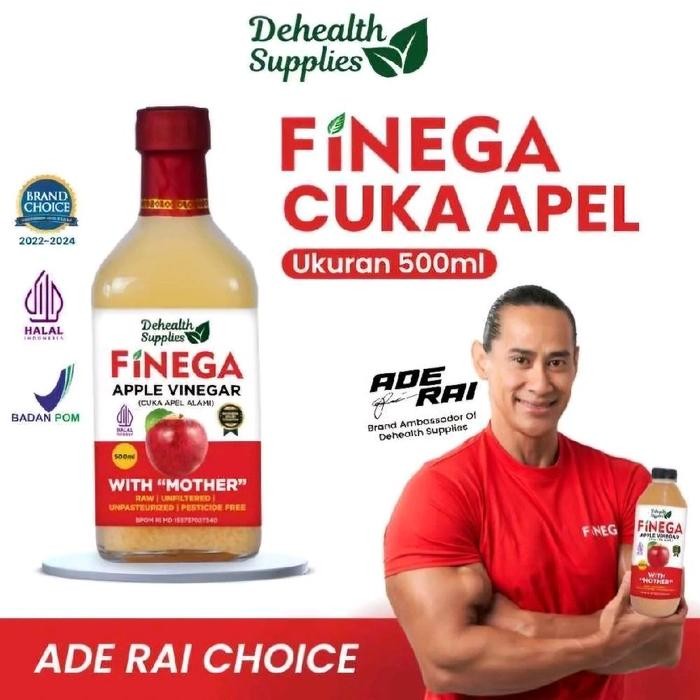 

FINEGA Cuka Apel - Nenas - Lemon - 500ml Botol KACA - Dehealth Supplies - Finega cuka Apel 500ml kaca