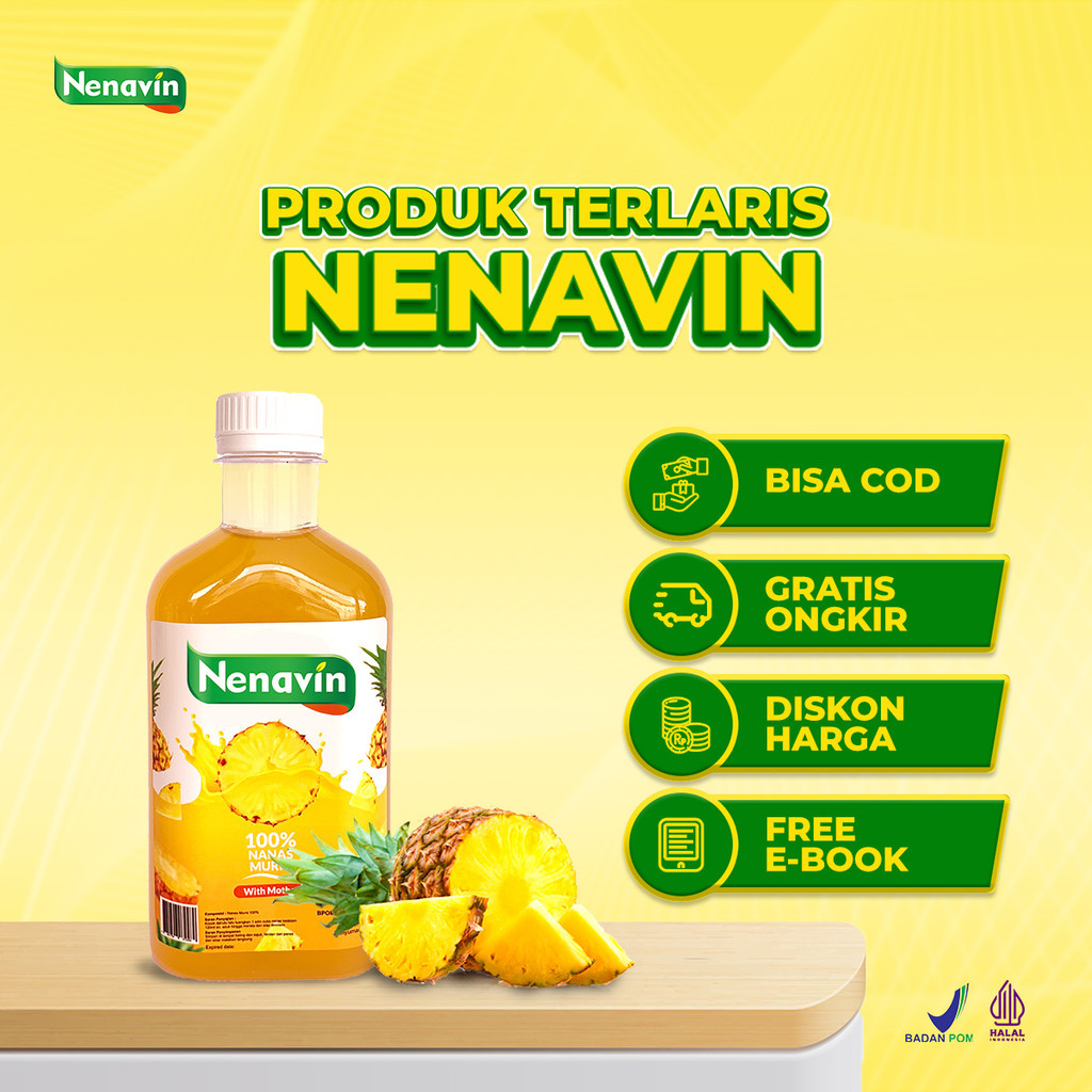 

Nenavin Official / Cuka Nanas / Organic With Mother Original / Pineapple Cider Vinegar / Inang Cuka