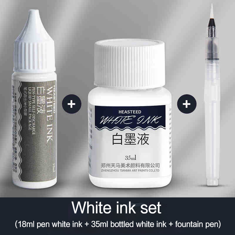 

Watercolor White Ink Pigment Highlighting Ink Quick Drying Drawing Starry Night Comic Outlining Whiteout Large Capacity 35ml