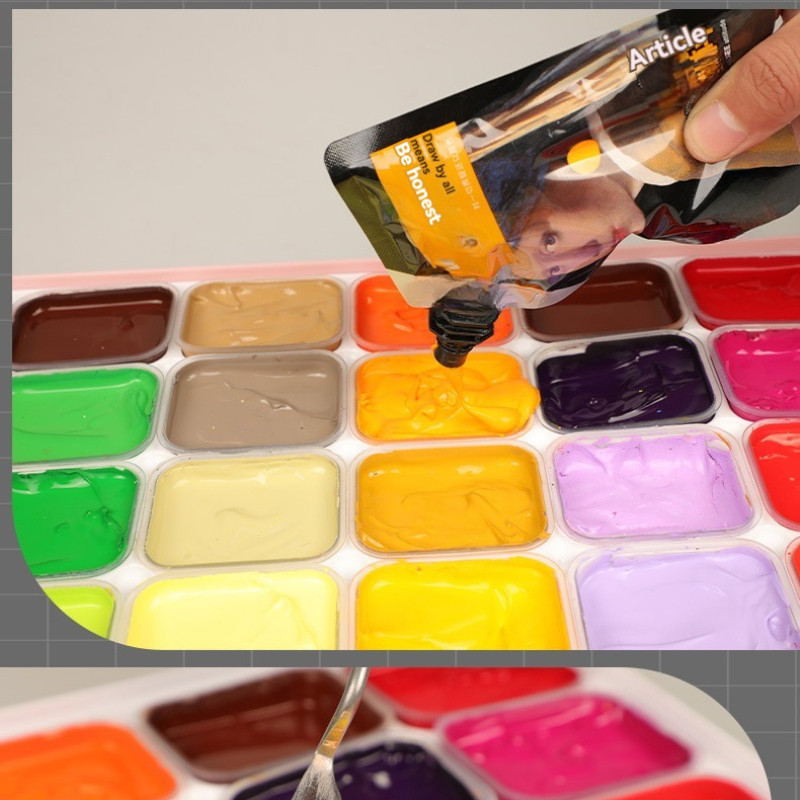 

Super Gouache Pigment Refill 100ml Bag 42 Colors Pigment Art Students Special Beginners Non-Toxic Pigment Gouache