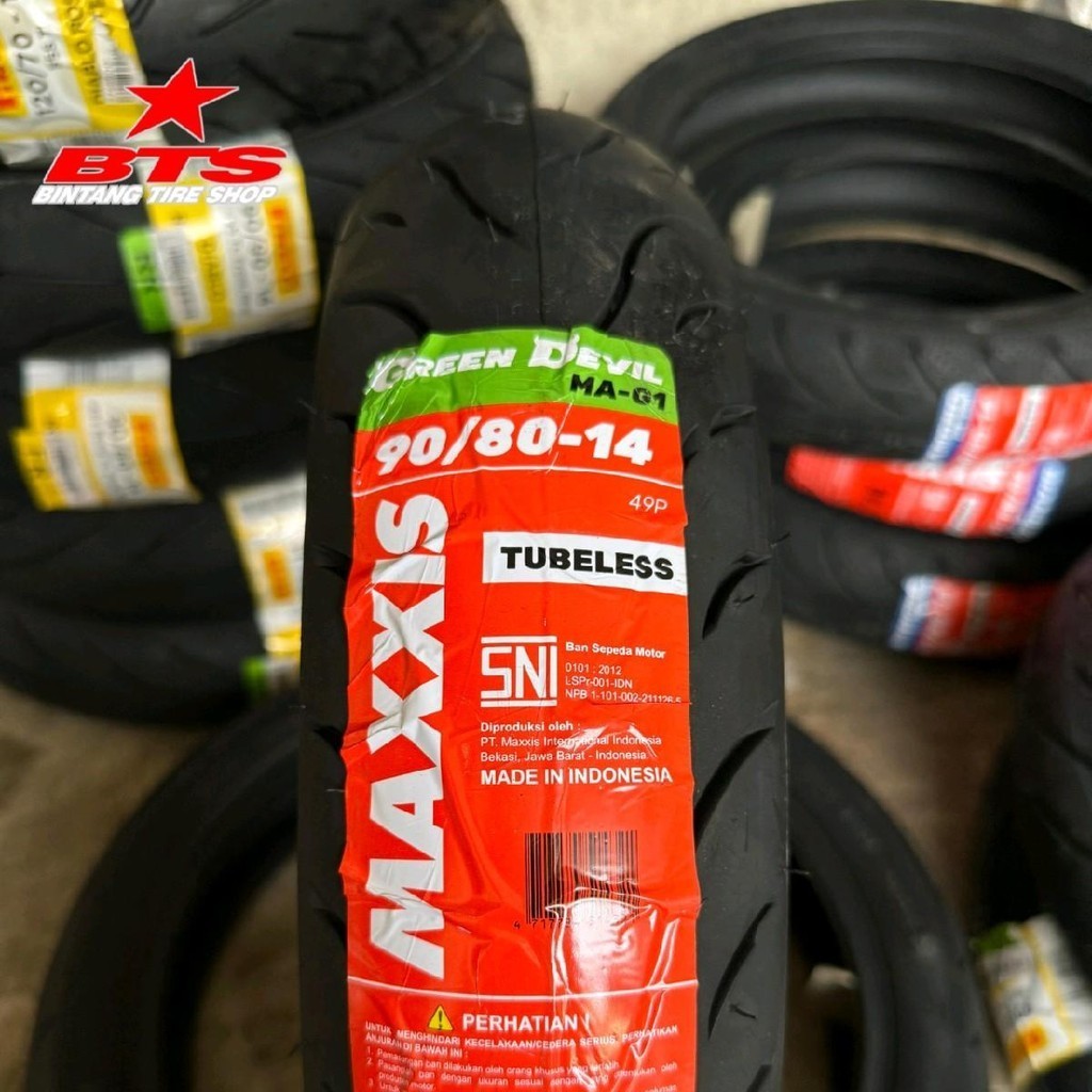 Maxxis 90/80-14 Green Devil TUBLES Ban Matic Anti slip