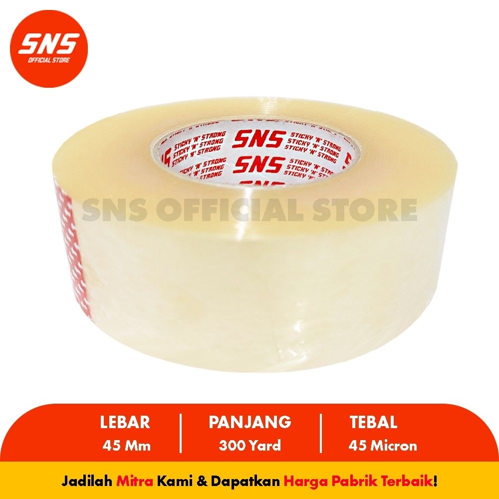 

Lakban 300 Yard x 45 mm x 45 mic BENING / COKLAT SNS (Sticky N Strong) - Mitra Packing Indonesia (MPI)