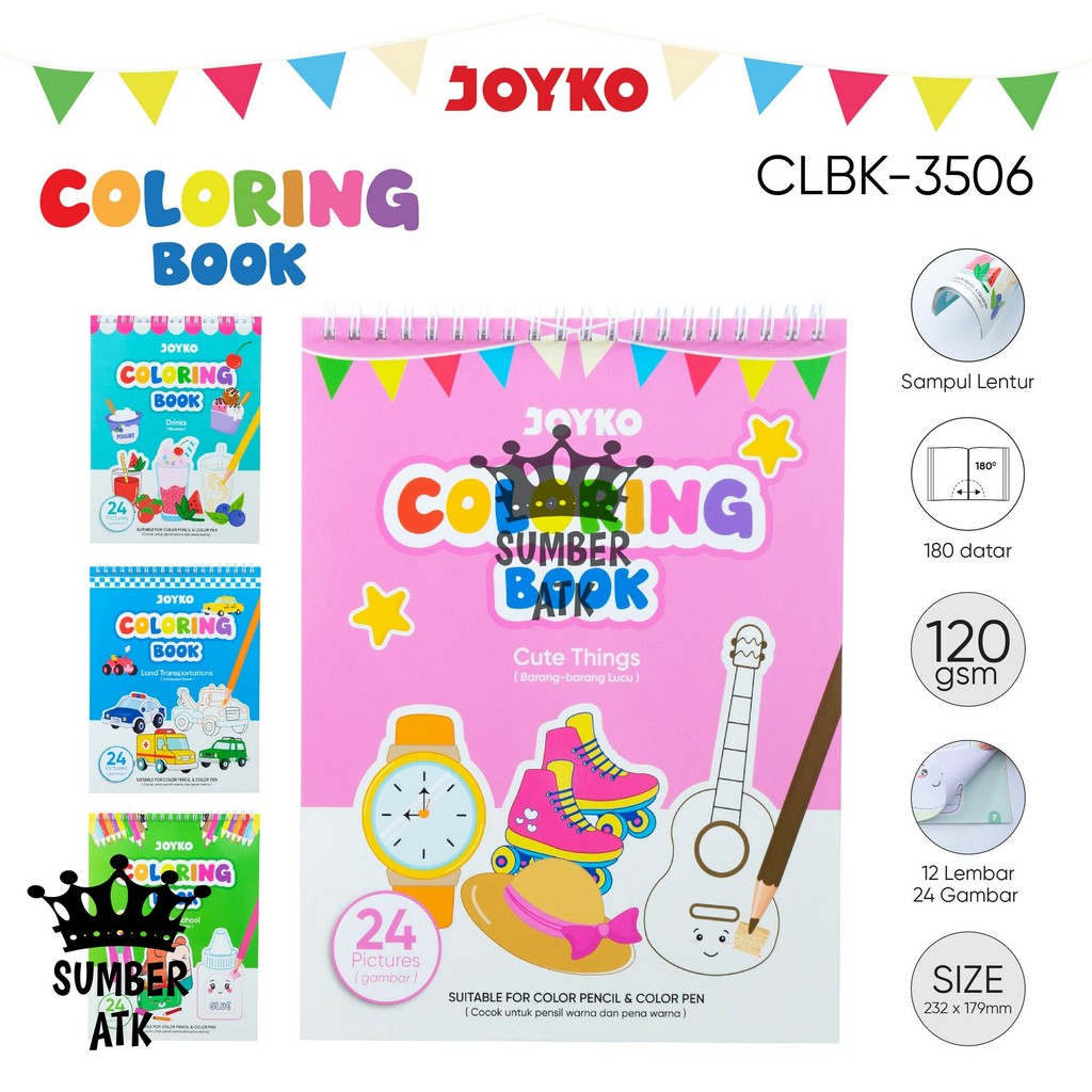 

Buku Mewarnai JOYKO Coloring Book CLBK-3506