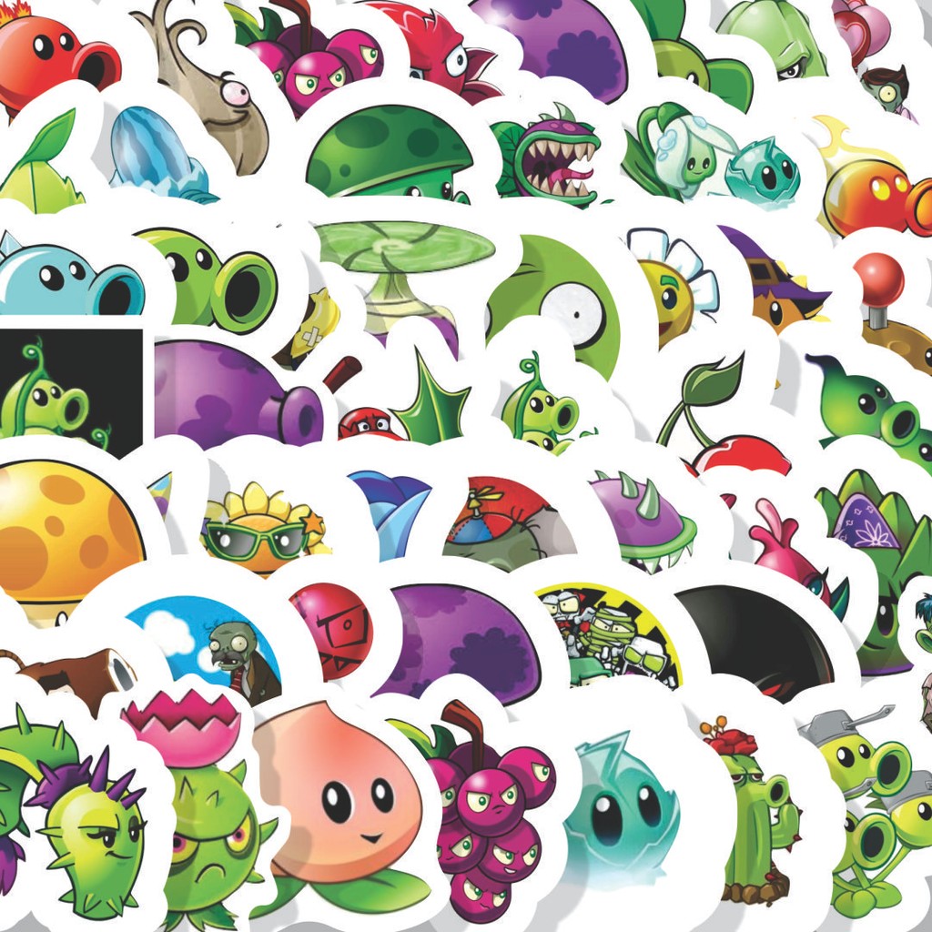 

Stiker Cutting Pack Stiker Plant VS Zombie Isi 100Pcs Series Aesthetic Lucu Keren Untuk Koper Bahan Vynil