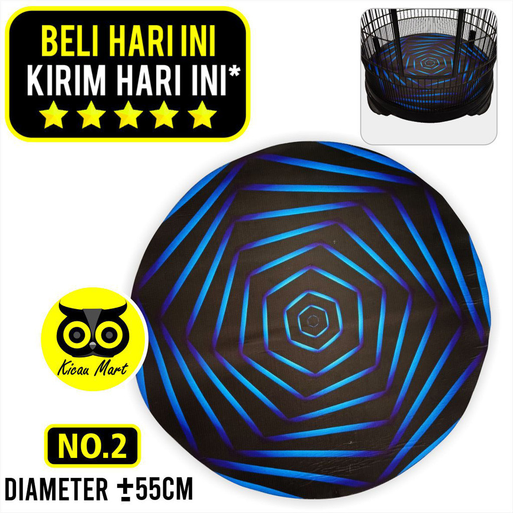 KICAU MART Karpet Alas Sangkar Kandang Burung Murai No 2 Motif Segi 6 3d 3 Dimensi Wadah Tatakan Kot