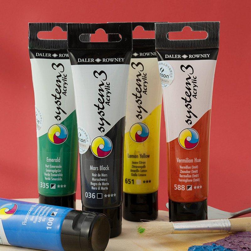 

DALER-ROWNEY system 3 acrylic pigment 59ml for leather stone painting fast drying acrylic all surface pigment of objects