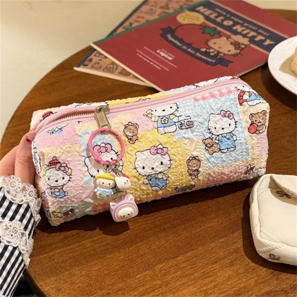 

Kawaii Cartoon Hello Kitty Pencil Case Cute Fashion Large Capacity Portable Storage Pencil Box Student Stationery Girls Kid Gift
