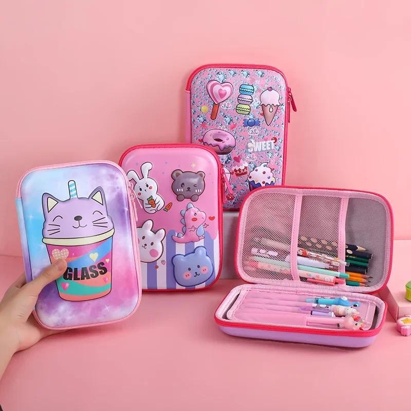 

EVA 3D Cube Large Capacity Pencil Case Children's Multifunctional Stationery Waterproof Pencil Box For Students Office Supplies