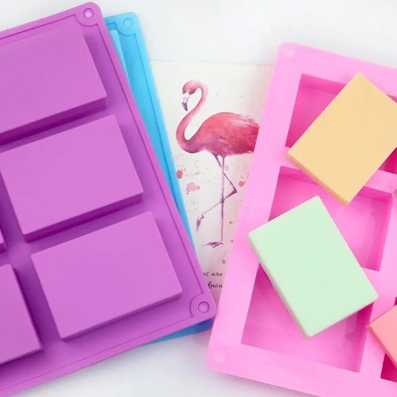

Rectangle Silicone Soap Candle Mold Rectangular Reusable BPA-Free Food-Grade with Easy Release Design for DIY Wax Crafting Gift