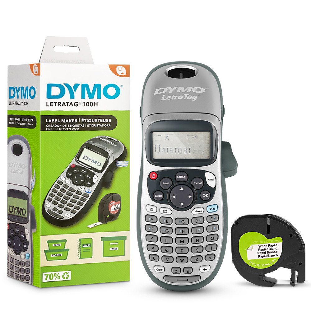 

Dymo Letratag LT-100H Label Maker Portable Adhesive Dymo Labeler LT100H Dymo Labeling Machine Compatible for Dymo LT Tapes 12mm
