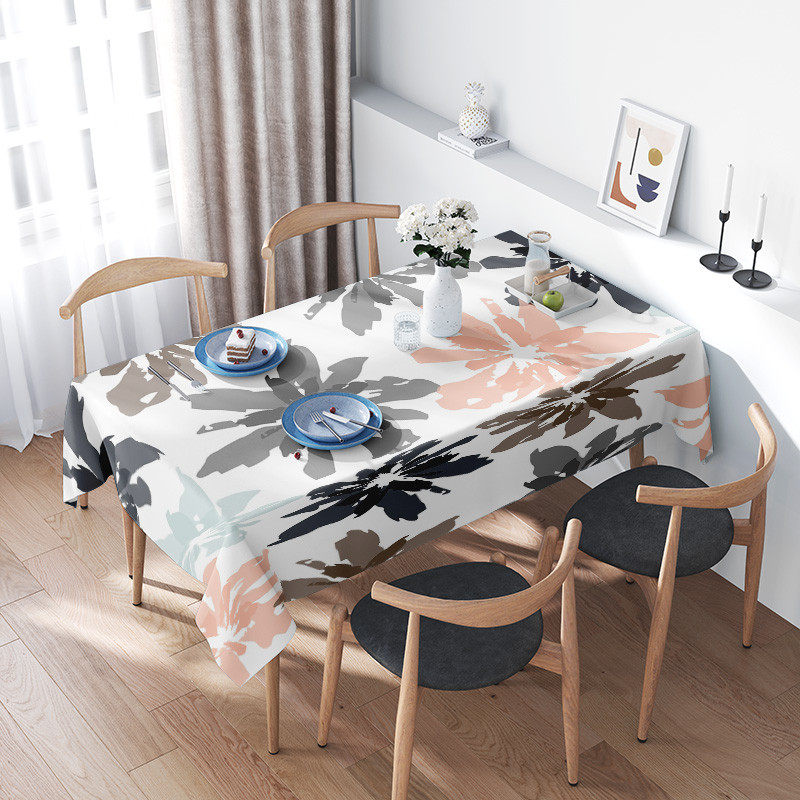 

Floral Printed TableclothModern Home Decor for Dining Tables Easy Wash Long Lasting Fabric Versatile Color Palette