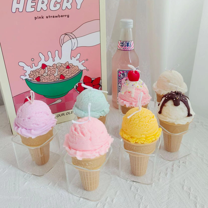 

Ice-Cream 3D Silicone Fruits Cream Candle Mould Scented Soap Mold Handmade Molds Resin Clay Making Cake Decor