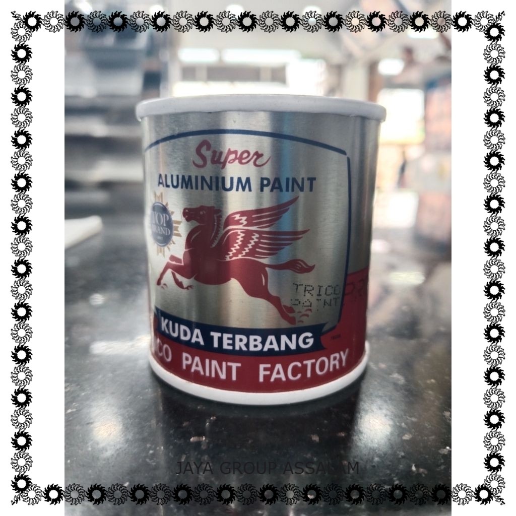 cat kuda terbang silver 0,1liter/cat minyak/cat kayu/cat besi