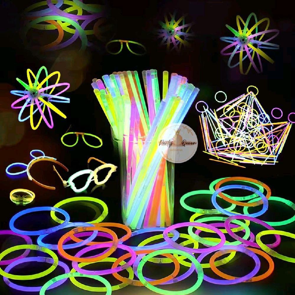 Isi 100 PCS - Glowing Stick / Glow Stik / Stick Glow In The Dark
