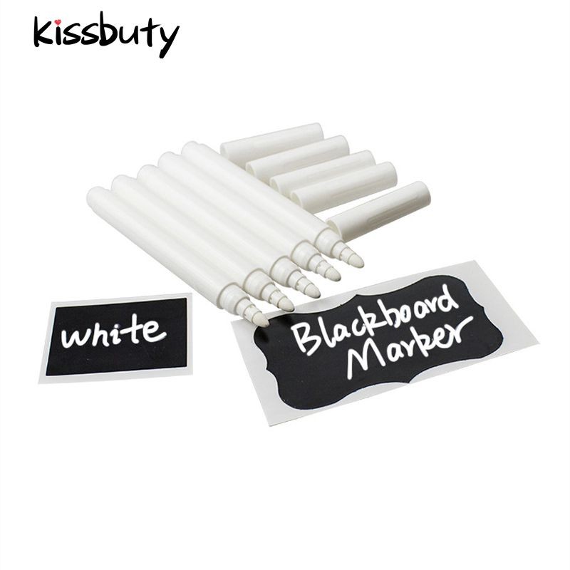 

3/5/10/12Pcs/Set White Liquid Chalk Erasable Pen Marker For Glass Windows Electronic Blackboard Chalkboard Window White Pen