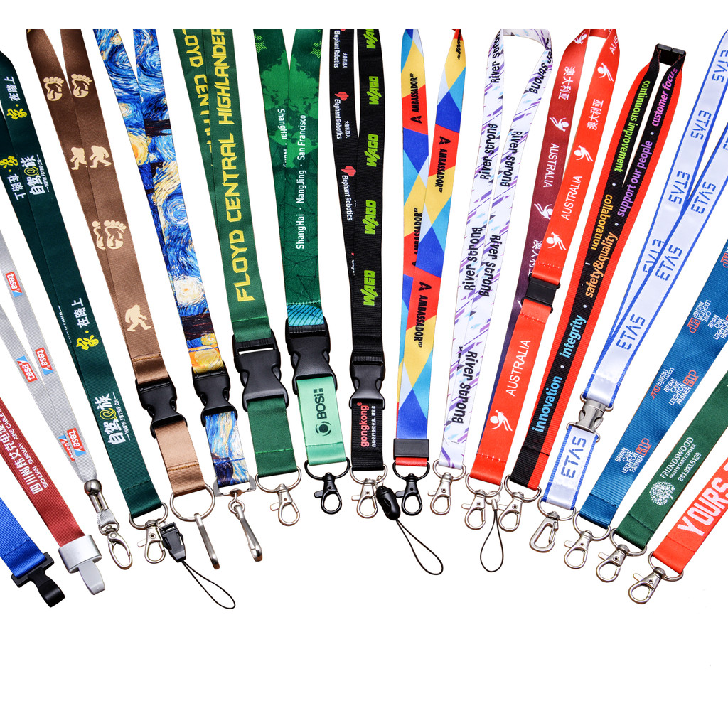 

Custom Printed Lanyard For Keys Full Color Design Badge Holder & Staff Cards