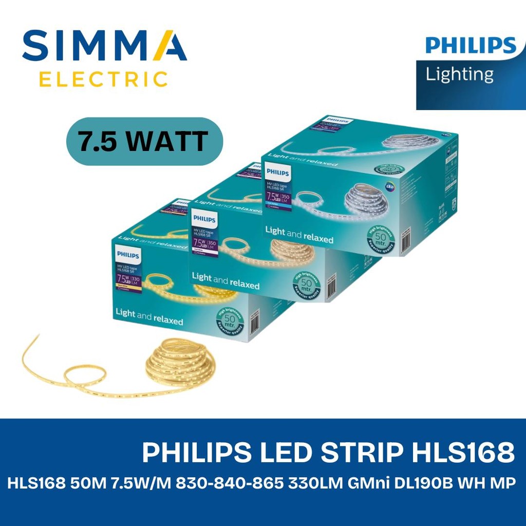 Philips LED Strip HLS168 Lampu Philips LED Strip 50 Meter 220V