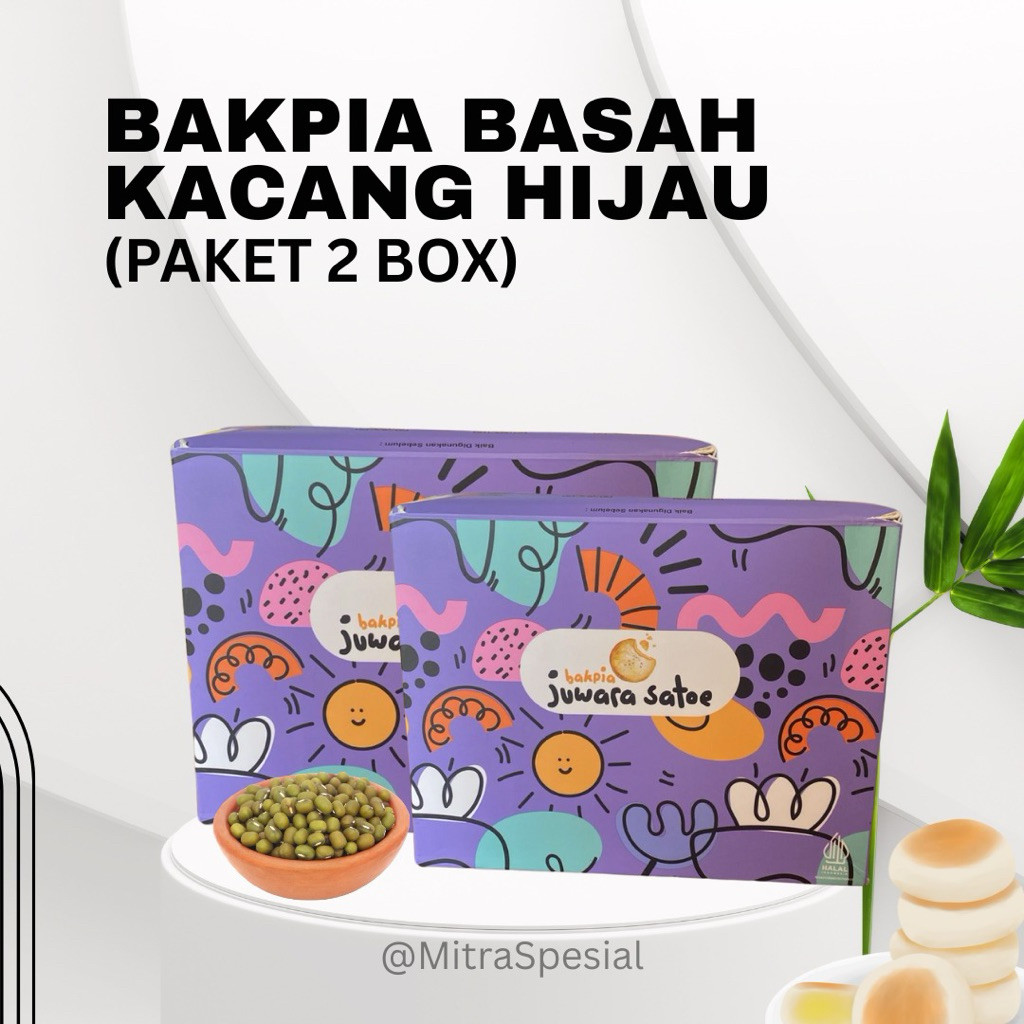 

Mekar_raya [PAKET 2 BOX] Bakpia Basah (isi 15) Juwara Satoe Khas Jogja