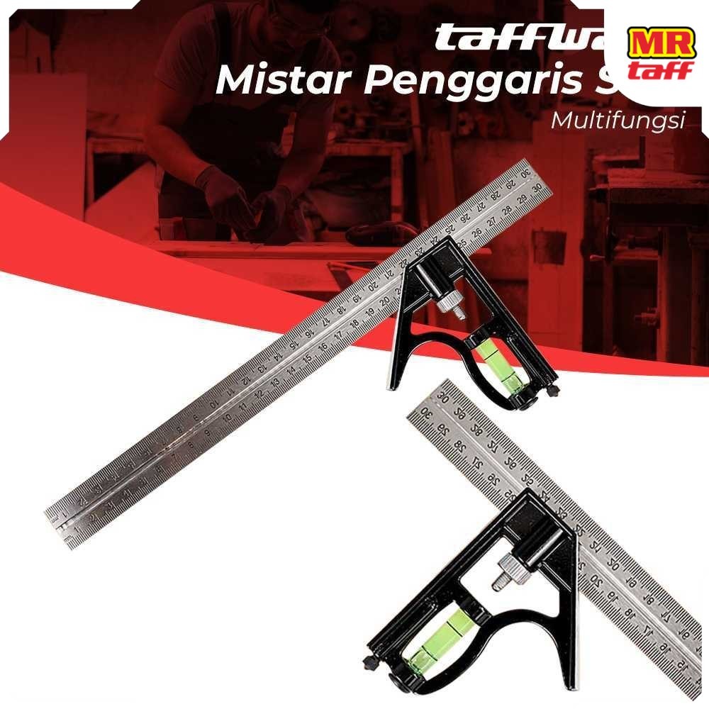 

Taffware Mistar Penggaris Siku Adjustable Angle Ruler Waterpass 305mm - ZEAST