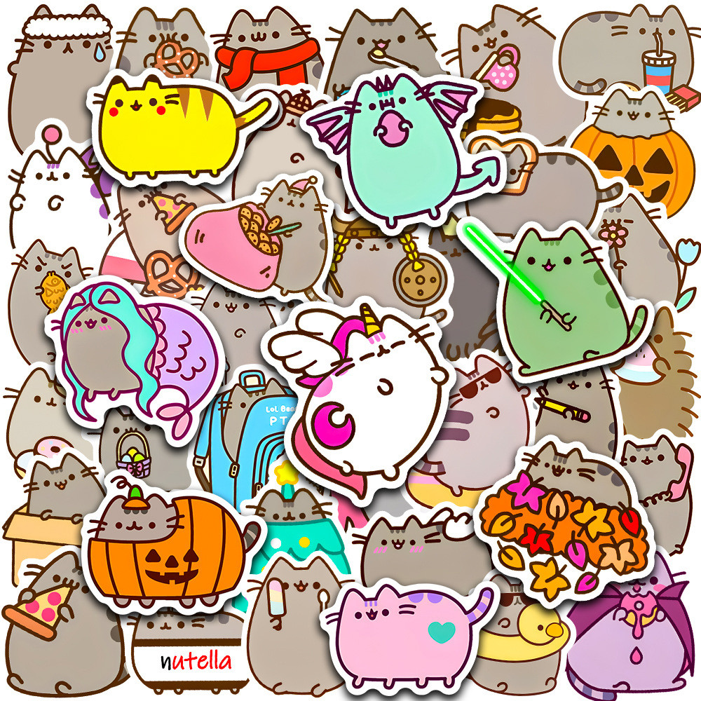 

10/30/50PCS Cute Kawaii Chunky Cat Stickers Pack Decal Stationery Scrapbook Notebook Phone Diary Graffiti Children Sticker Toys