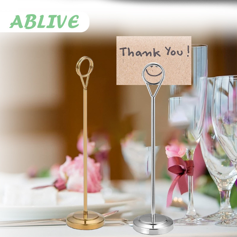 Standing Nomor Meja Table Menu Holder Stainless Steel Table Stand Menu Meja Stand Holder Table Numbe