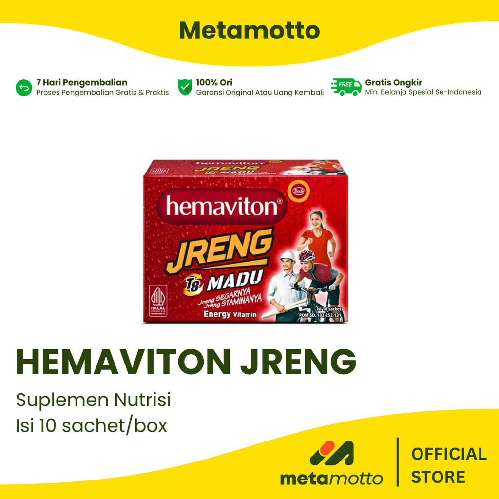 

HEMAVITON JRENG +MADU 1 Box @ 10 Sachet - Metamotto Setia