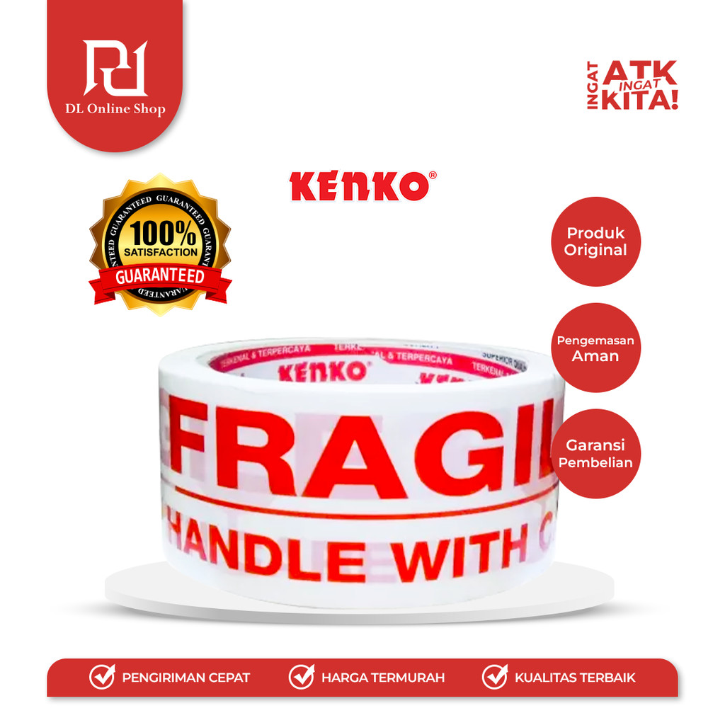 

KENKO OPP FRAGILE TAPE 48mm x 50m PUTIH (1ROLL)