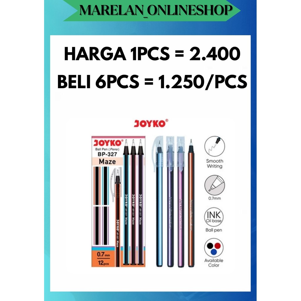 

MOS [ECERAN 1 PCS] PULPEN JOYKO MAZE 0.7mm BP-327 N