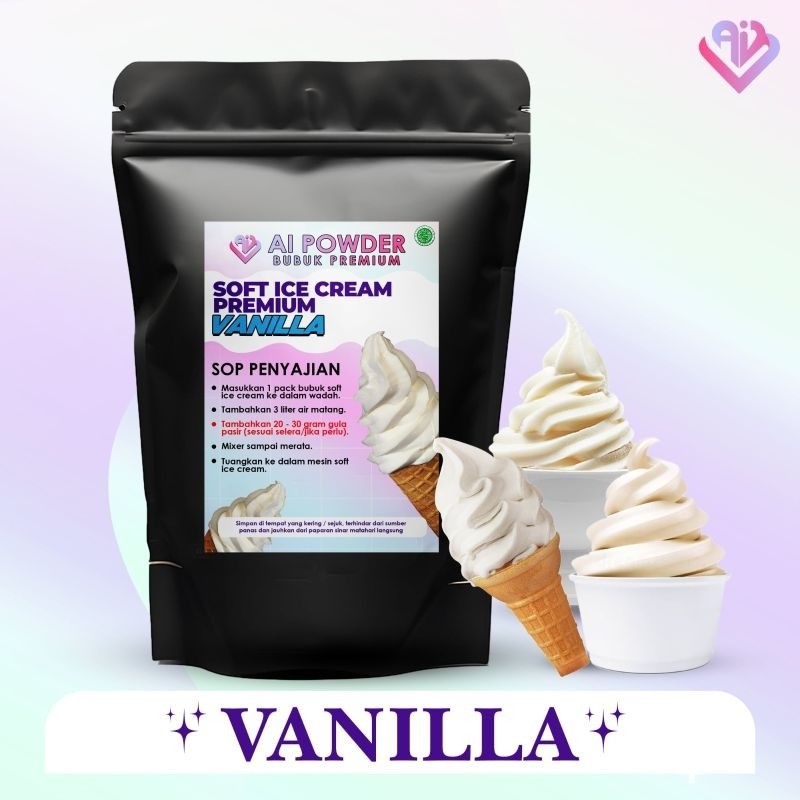 

Vanilla Bubuk Soft Ice Cream Premium The Best 1Kg