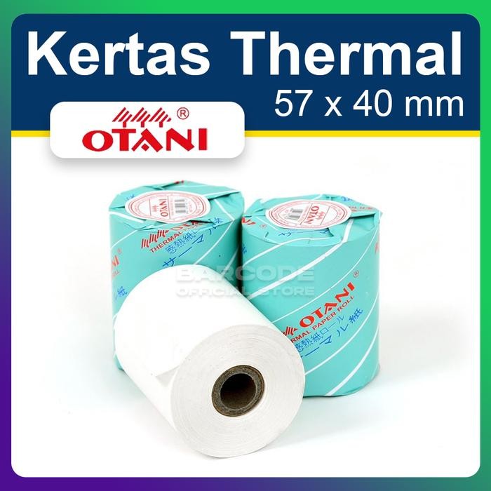 

Kertas Thermal OTANI 58x40 mm - Roll Thermal Mobile Printer EDC OTANI - Otani 57x40