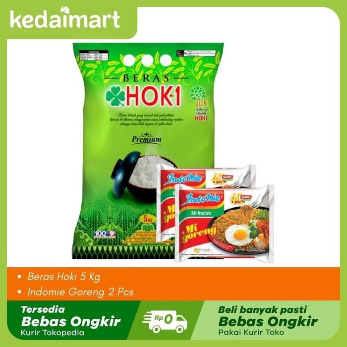 

KM Paket Beras Hoki 5 Kg + 2 Pcs Indomie Goreng