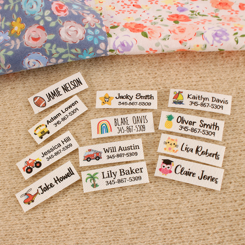 

Custom Ironing Labels,School Labels,Personalized Names, Name Tags,Clothing Labels,Custom Printed Fabric Label,Iron tags(TB5666)