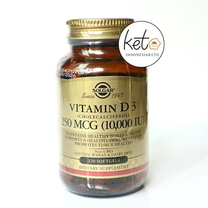 Solgar Vitamin D3 10,000 IU 250mcg 120 softgels , ORI USA 100% , 10000IU