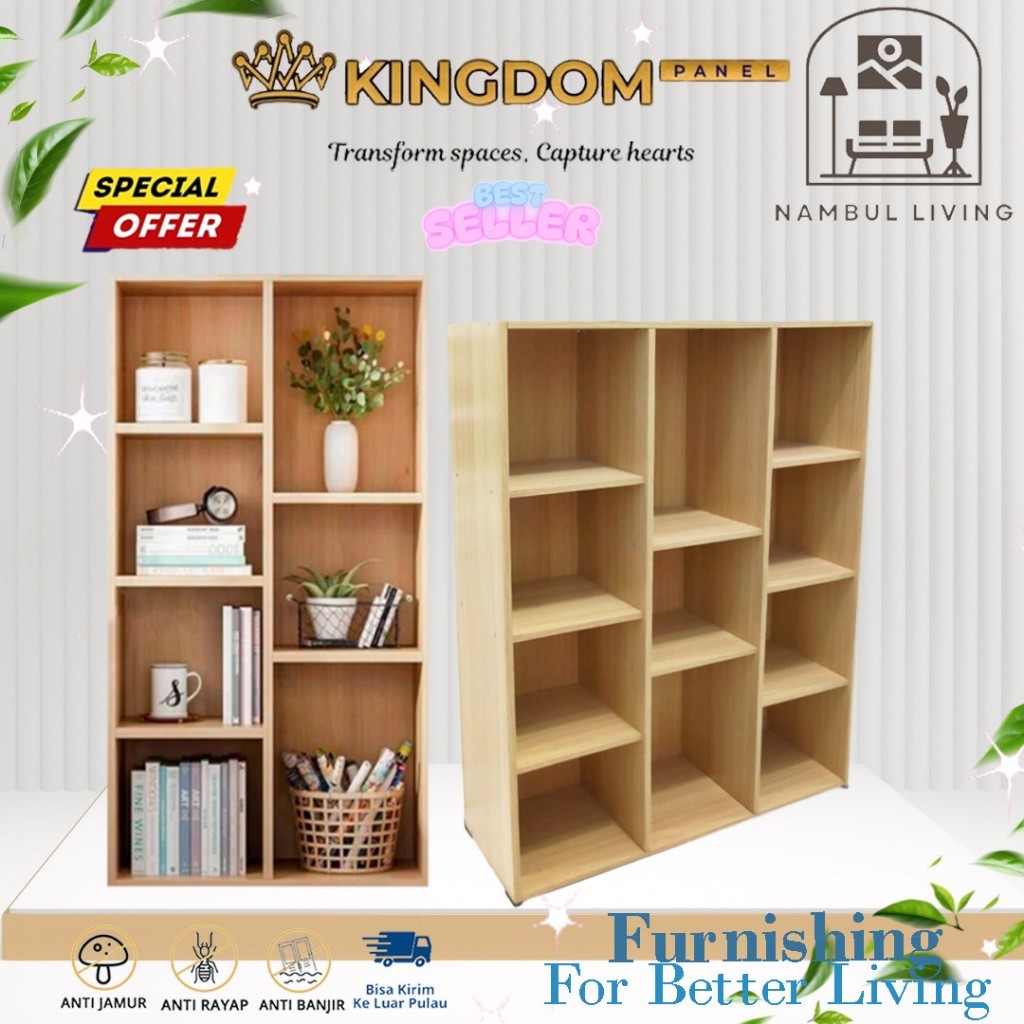 

Rak Kayu Serbaguna / Lemari Pakaian / RSG / Buku / Baju / Make Up / Helm / Dapur / Mainan / Kosmetik