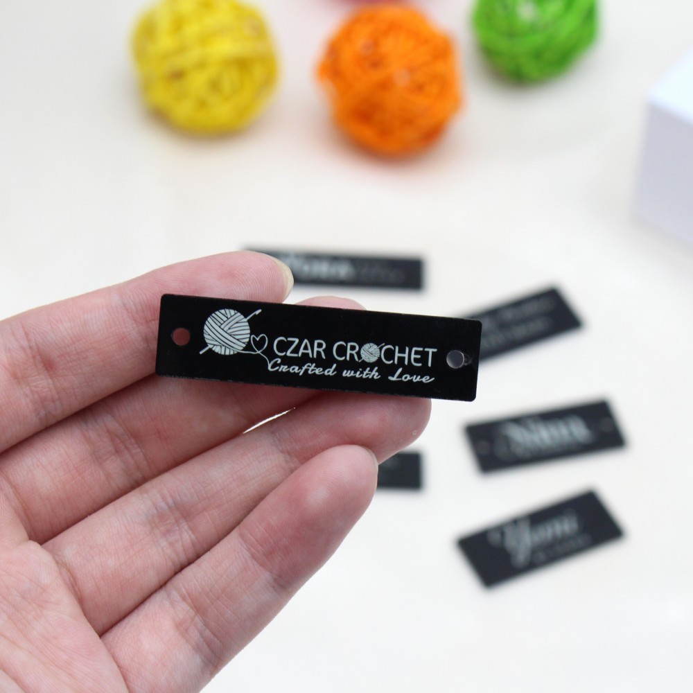 

25 Pcs Personalized Engraved Clothing Labels, Gold Acrylic Labels, Wedding Favors Decor, Custom Product Logo, DIY Baptism Favors