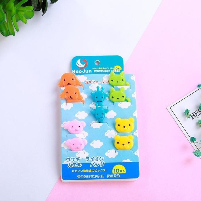[STOK TERBARU] Berkualitas GrosirMart Tusukan Bento Karakter Lucu Hiasan Bento Garpu Bento Buah Kue 