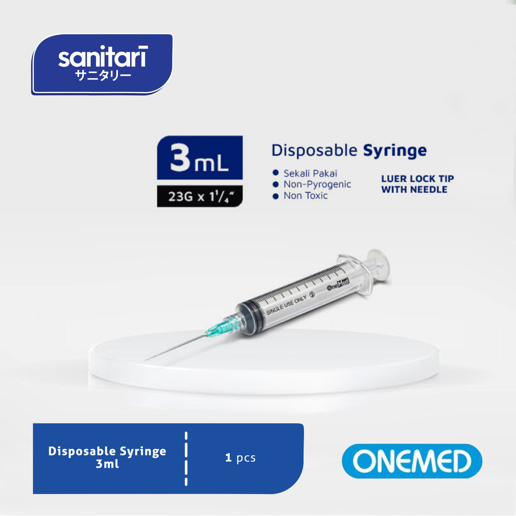 Syringe Onemed 3cc Jarum Suntik 3cc Spuit 3cc Onemed