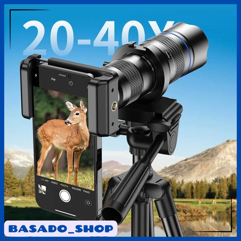 APEXEL Lensa Tele Smartphone Monocular Telephoto 40X with Tripod - APL-20-40XCR50