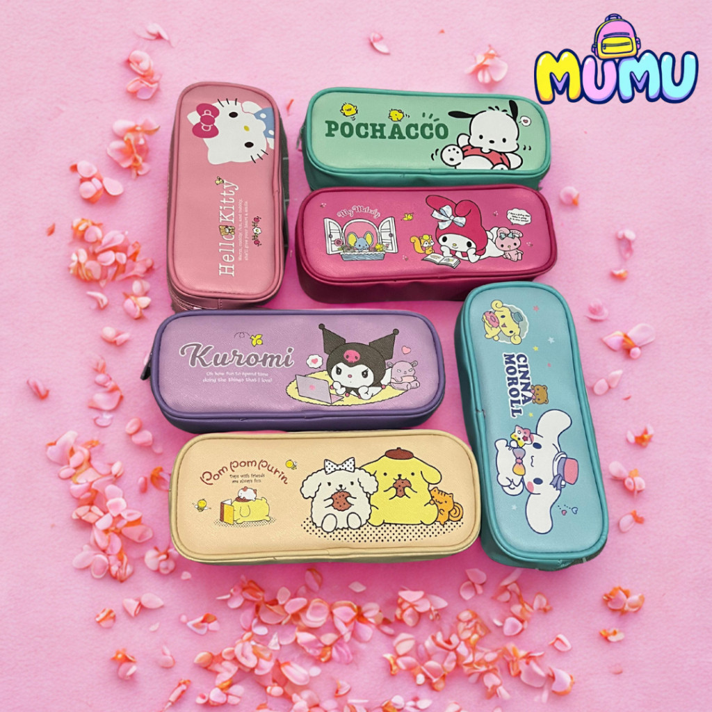 

Kotak Pensil Sanrio - Hello Kitty, Pochacco, Kuromi, Melody, Cinnamoroll, Pompom Purin