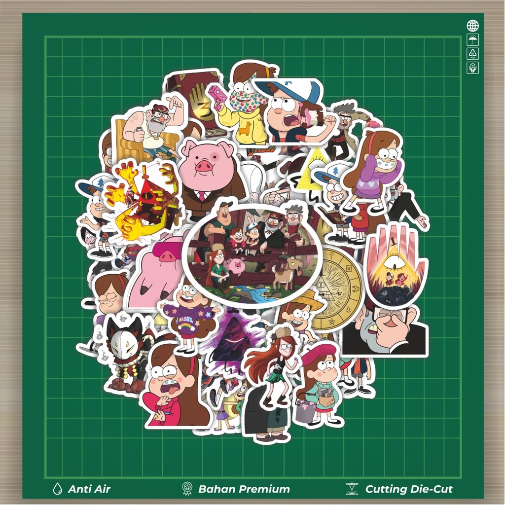 

HOT 50 PCS STIKER Stiker Kartun Series Gravity Falls Karakter Mix 1 Stiker Fashion Cars Decal Dingin Kartu Album Custom Vinyl Anti Air- Sticker Aesthetic Buku Journal Koper Casing HP Tablet Laptop Helm Motor Botol Minum