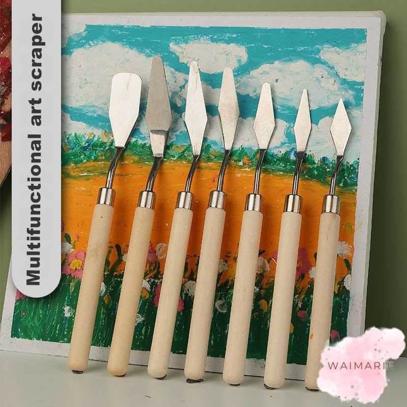 

JOWOART Pisau Palet Lukis Cat Akrilik Painting Scraper Knife 7 PCS - JW7