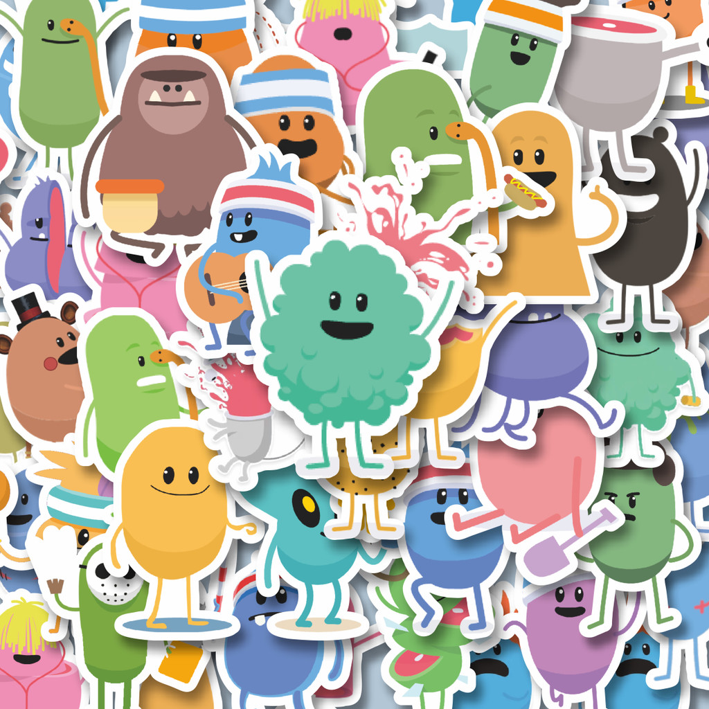 

100PCS Lucu Stiker Game Series Dumb Ways To Die Mix Stiker Aesthetic Stiker Anti Air Stikers Berperekat Waterproof sticker decal buat Motor Helm Buku Journal Koper Casing HP Laptop Botol Minum Hadiah anak