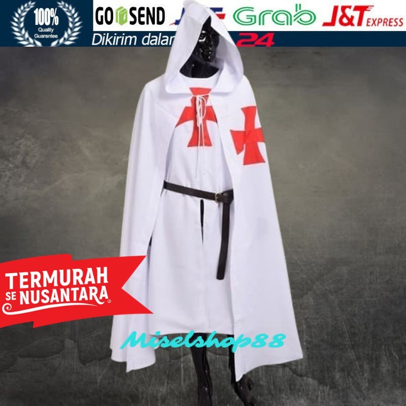saleKostum knight templar ksatria crusadder jubah dan pakaian halloweenterlaris