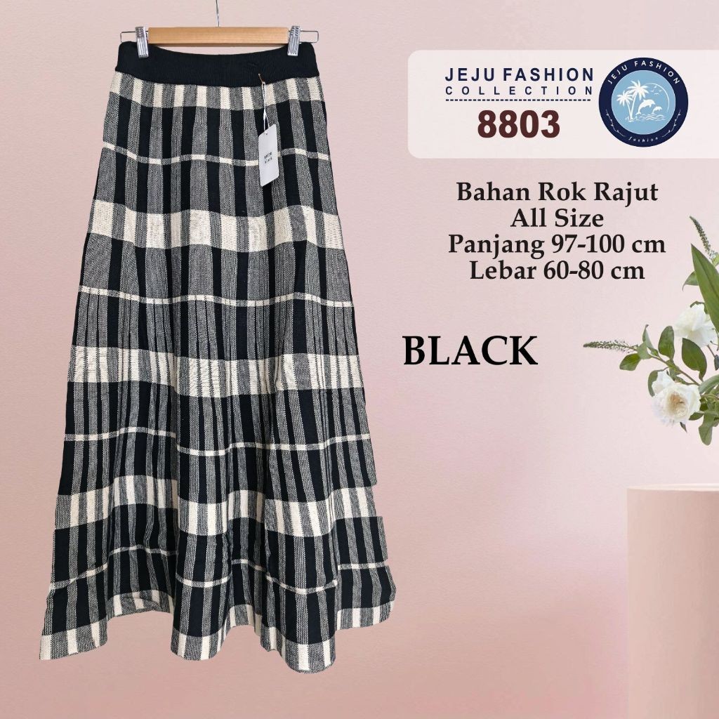 ROK RAJUT MOTIF PANJANG IMPORT TEBAL DAN HALUS WANITA - 8803