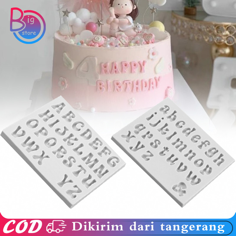 

Cetakan Huruf Puding Fondant Coklat Silikon Cetakan Dekorasi Happy Birthday Baking Tools