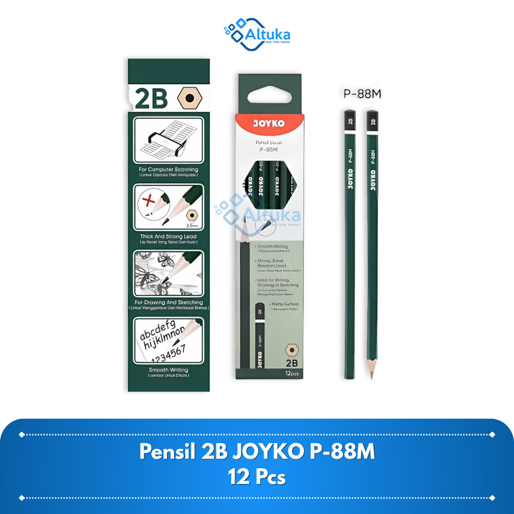 

(12pcs) Pensil 2B Joyko TIPE P-88M
