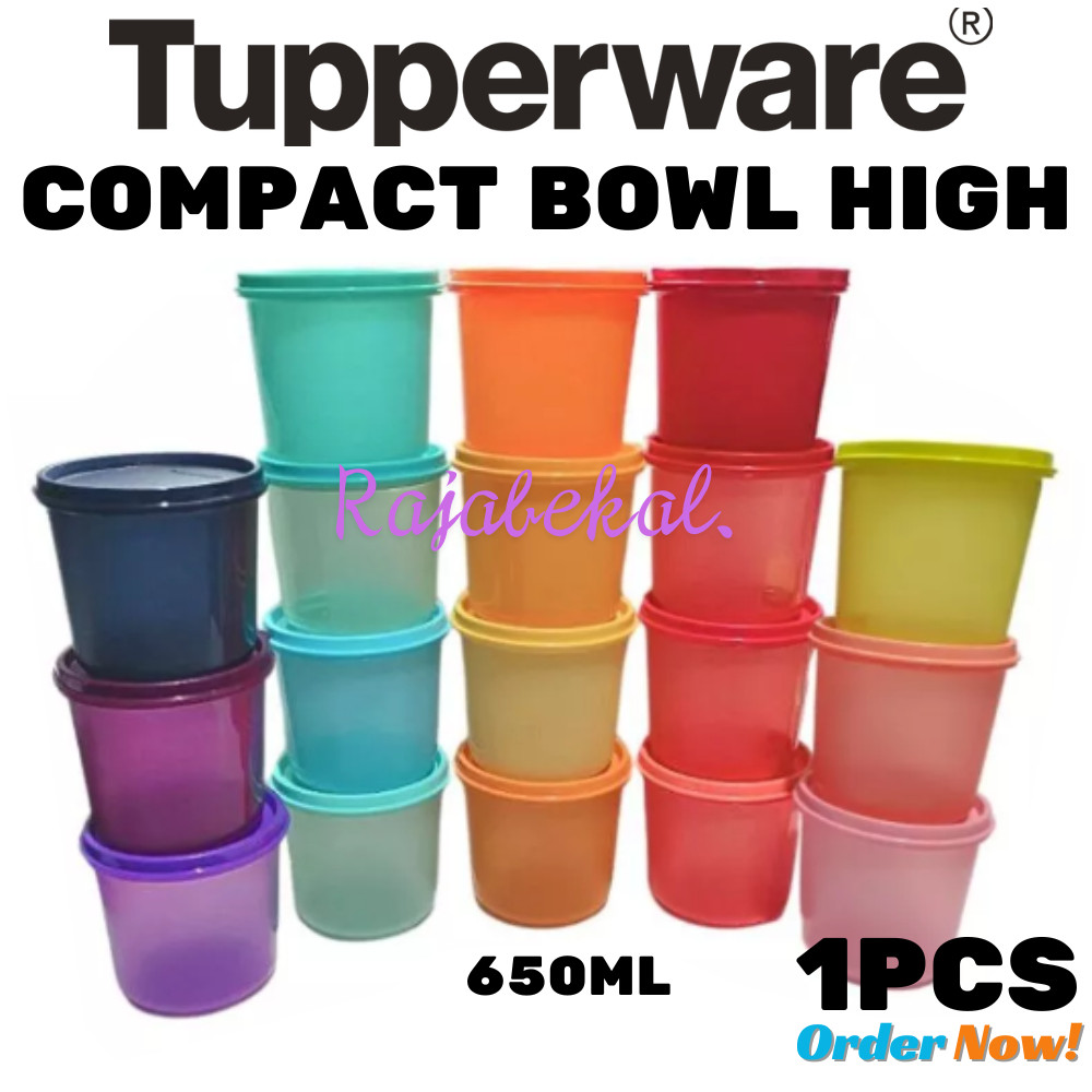 [BIG SALE] PROMO Tupperware  Compact Bowl High 650ML ECER 1pcs toples bulat bertutup