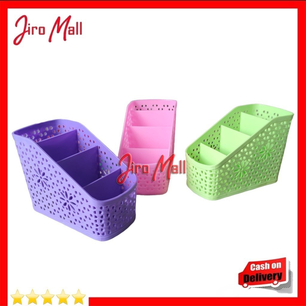 

Tempat Perlengkapan / Tempat Pensil 4 Sekat / Tempat ATK / Tempat Serbaguna / Kotak Pensil