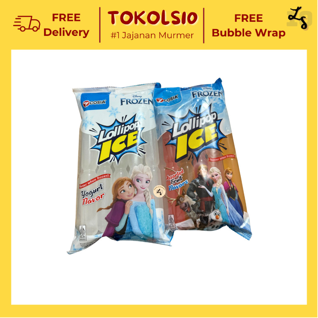 

Disney Frozen Lollipop Ice Rasa Yogurt/Assorted 1 Pack isi 10 pcs x 50ml