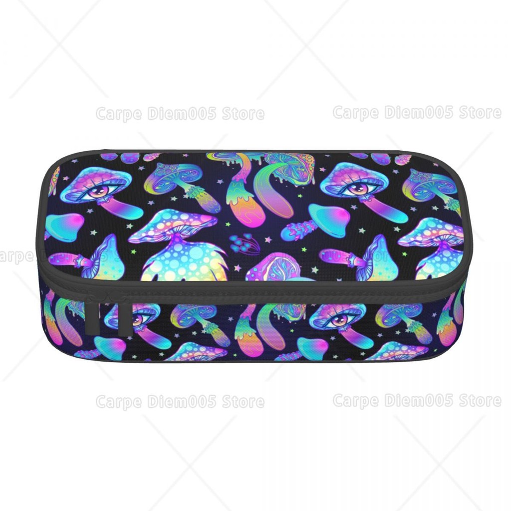 

Mushroom Goth Pencil Case Large Capacity for Students Cosmetic Gift for Office Back To School Bag Organizer